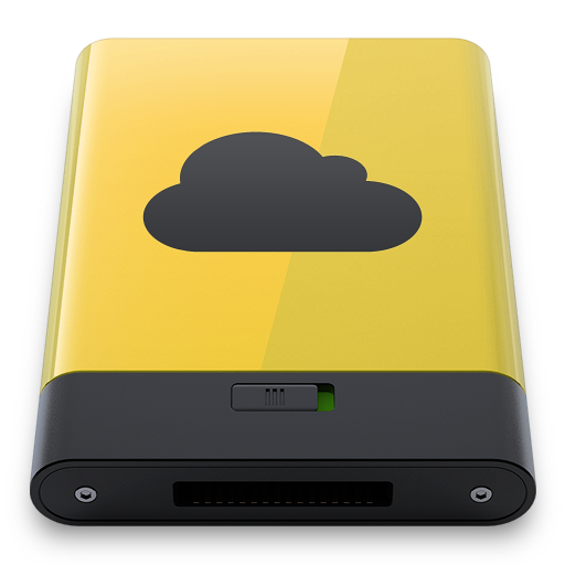 Yellow iDisk Icon 512x512 png
